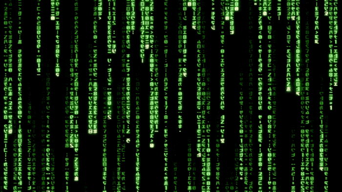 An animated GIF of the new Matrix simulation that's available to download on GitHub.